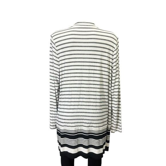 J.Jill Wearever Collection Striped Open Cardigan Sweater Wardrobe Staple sz L - Picture 4 of 8